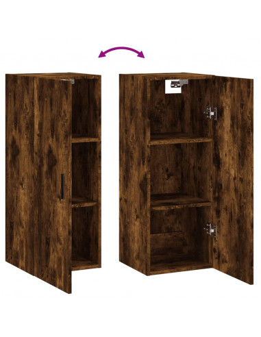Mobile a Parete Rovere Fumo 34,5x34x90 cm