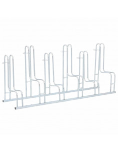 Supporto per 6 Bici da Pavimento Autoportante Acciaio Zincato 2
