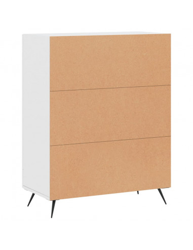 Credenza Bianca 69,5x34x90 cm in Legno Multistrato