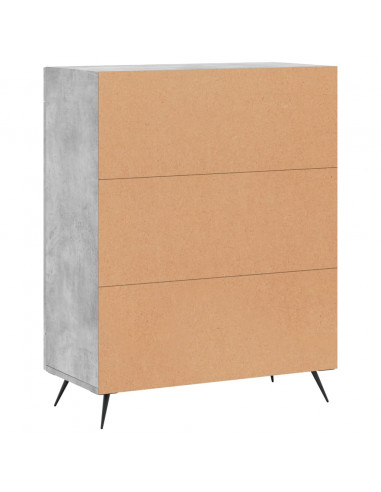 Credenza Grigio Cemento 69,5x34x90 cm in Legno Multistrato