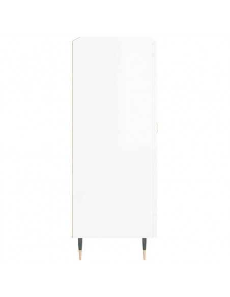 Credenza 69,5x34x90 cm in Legno Multistrato Bianco Lucido