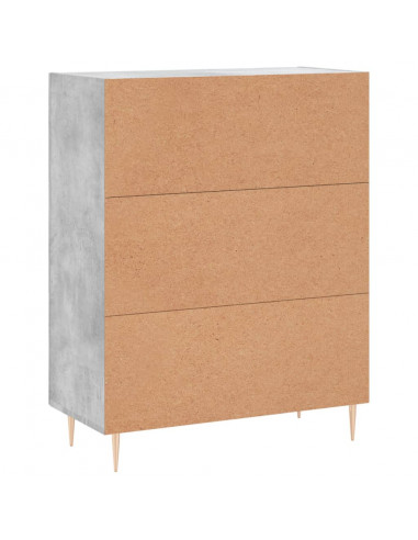 Credenza Grigio Cemento 69,5x34x90 cm in Legno Multistrato