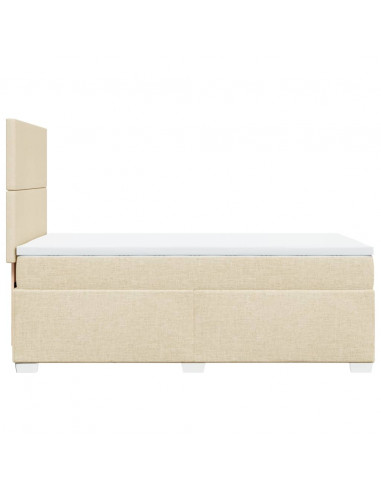 Giroletto a Molle con Materasso Crema 90x200 cm inTessuto