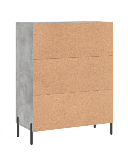Credenza Grigio Cemento 69,5x34x90 cm in Legno Multistrato
