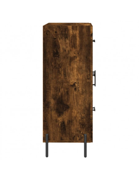 Credenza Rovere Fumo 69,5x34x90 cm in Legno Multistrato