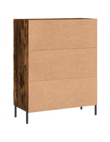 Credenza Rovere Fumo 69,5x34x90 cm in Legno Multistrato