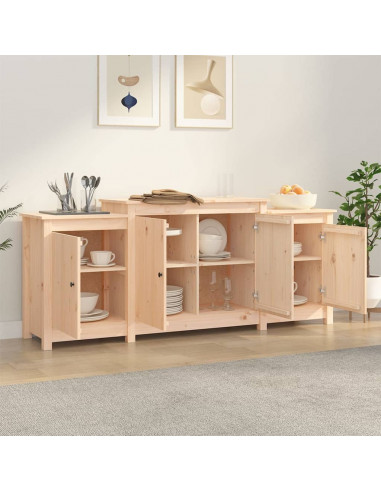 Credenza 164x37x68cm in Legno Massello di Pino