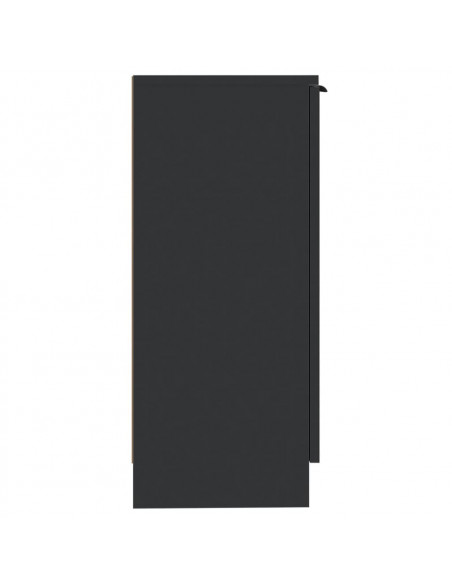 Credenze 2 pz Nere 30x30x70 cm in Legno Multistrato