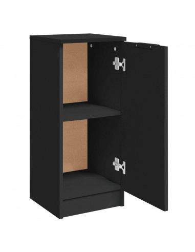 Credenze 2 pz Nere 30x30x70 cm in Legno Multistrato