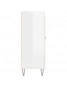 Credenza 69,5x34x90 cm in Legno Multistrato Bianco Lucido 2