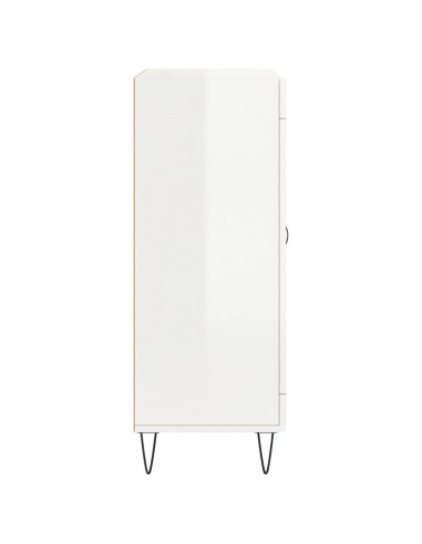 Credenza 69,5x34x90 cm in Legno Multistrato Bianco Lucido