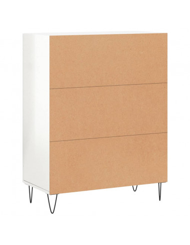 Credenza 69,5x34x90 cm in Legno Multistrato Bianco Lucido