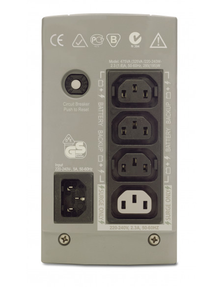APC Back-UPS CS 325 w/o SW gruppo di continuità (UPS) 0,325 kVA 210 W