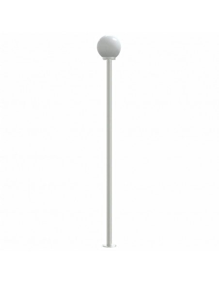 Lampade da Terra per Esterni 3pz Argento 215cm in Acciaio Inox