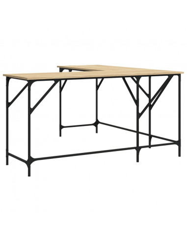 Scrivania Rovere Sonoma 149x149x75 cm in Legno Multistrato