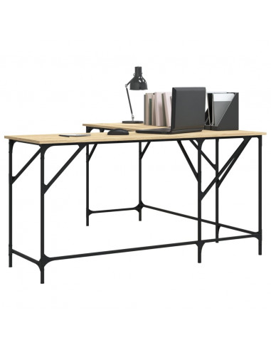 Scrivania Rovere Sonoma 149x149x75 cm in Legno Multistrato