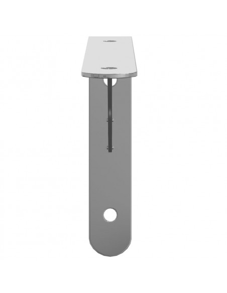 Staffe per Mensola 4 pz 20x2,5x14 cm in Acciaio Inox Argento