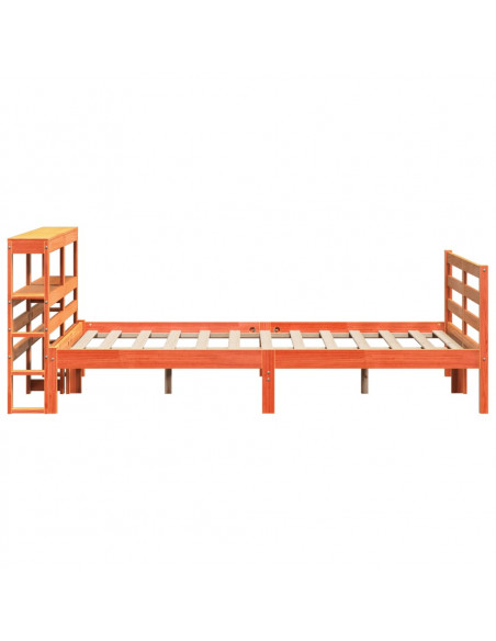 Letto senza Materasso Marrone Cera 120x190 cm in Legno di Pino
