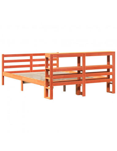 Letto senza Materasso Marrone Cera 120x190 cm in Legno di Pino