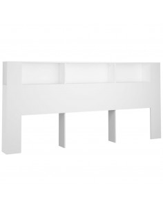 Testiera con Scomparti Bianca 220x18,5x104,5 cm 2