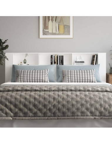 Testiera con Scomparti Bianca 220x18,5x104,5 cm