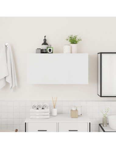Mobile da Bagno a Parete Bianco 80x25x40 cm in Truciolato