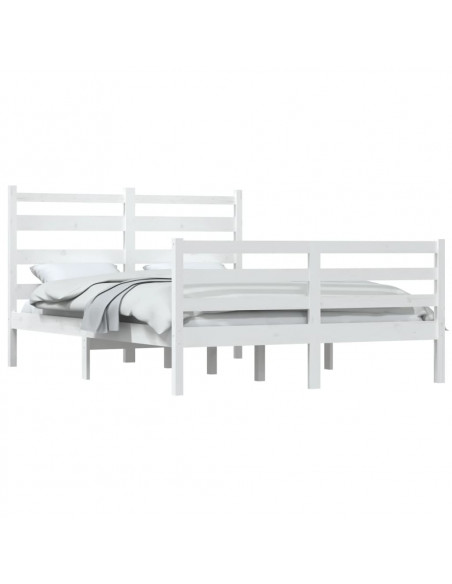 Giroletto in Legno Massello di Pino 140x200 cm Bianco