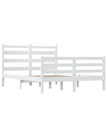 Giroletto in Legno Massello di Pino 140x200 cm Bianco