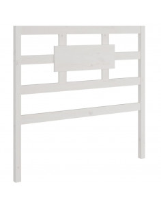 Testiera per Letto Bianca 95,5x4x100 cm Legno Massello di Pino 2
