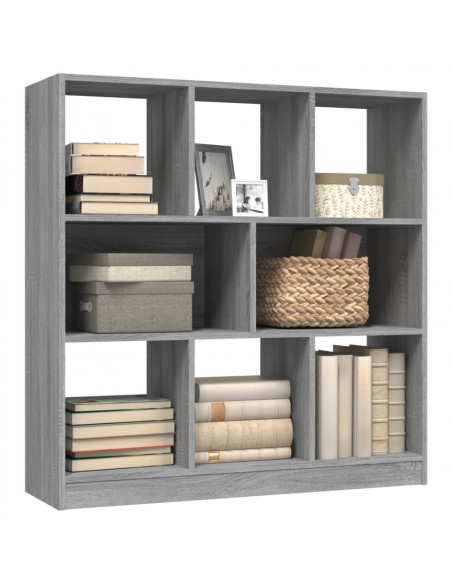 Libreria Grigio Sonoma 97,5x29,5x100 cm in Legno Multistrato