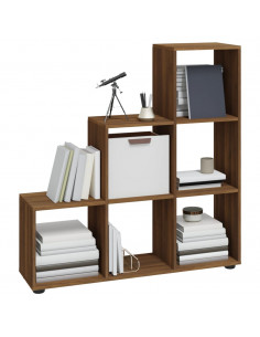Libreria a Scala Rovere Marrone 107 cm in Legno Multistrato 2