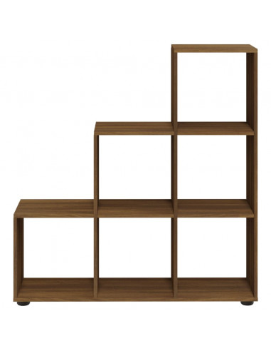 Libreria a Scala Rovere Marrone 107 cm in Legno Multistrato