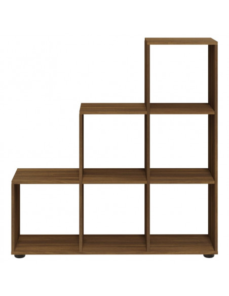 Libreria a Scala Rovere Marrone 107 cm in Legno Multistrato