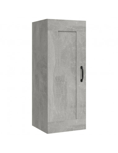 Armadietto a Muro Grigio Cemento 35x34x90 cm Legno Multistrato