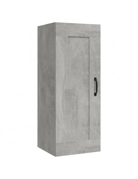 Armadietto a Muro Grigio Cemento 35x34x90 cm Legno Multistrato