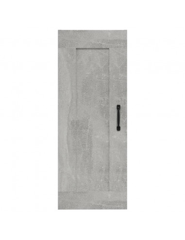 Armadietto a Muro Grigio Cemento 35x34x90 cm Legno Multistrato