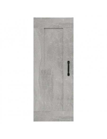 Armadietto a Muro Grigio Cemento 35x34x90 cm Legno Multistrato