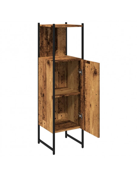 Armadietto Bagno Legno Antico 33x33x120,5 cm Legno Multistrato