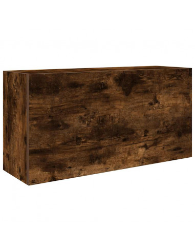 Mobile da Bagno a Parete Rovere Fumo 80x25x40 cm in Truciolato