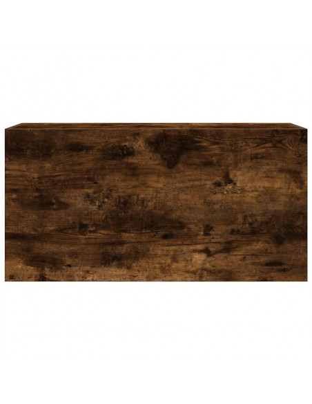 Mobile da Bagno a Parete Rovere Fumo 80x25x40 cm in Truciolato