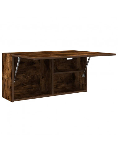 Mobile da Bagno a Parete Rovere Fumo 80x25x40 cm in Truciolato