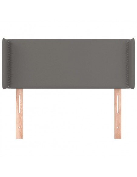 Testiera ad Orecchio Grigio 103x16x78/88 cm in Similpelle