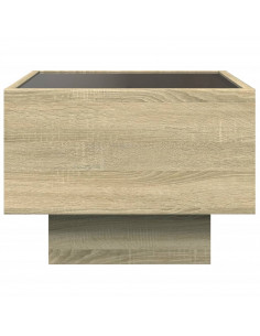 Tavolino con LED Rovere Sonoma 40x40x30 cm in Legno Multistrato 2