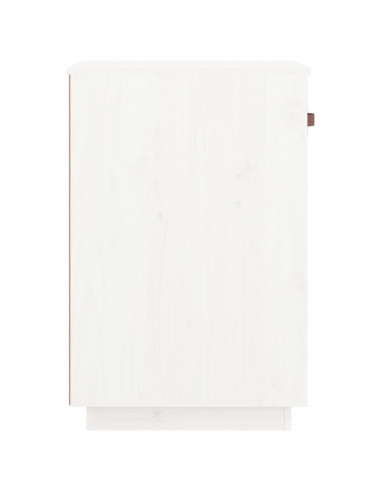 Armadietto da Scrivania Bianco 40x50x75 cm Legno Massello Pino