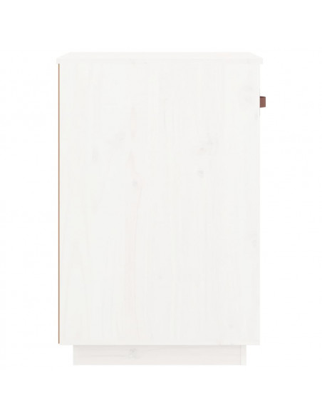 Armadietto da Scrivania Bianco 40x50x75 cm Legno Massello Pino
