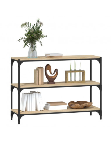 Libreria Rovere Sonoma 100x33x70,5cm Legno Multistrato Acciaio