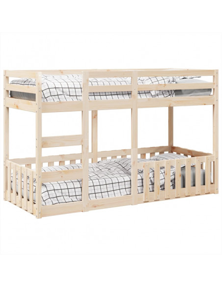 Letto a Castello 90x190 cm in Legno Massello di Pino