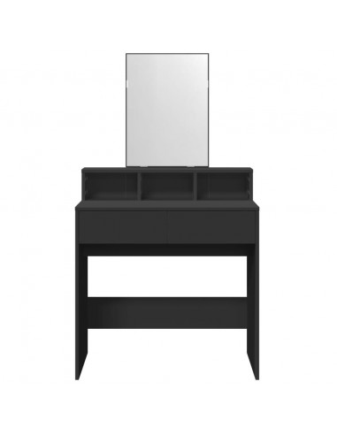 Toeletta con Specchio Nero 80x41x144,5 cm