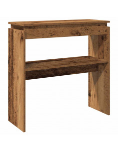 Tavolino Consolle Legno Antico 80x30x80 cm in Truciolato 2