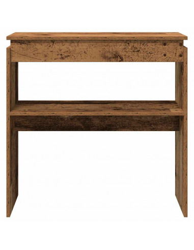 Tavolino Consolle Legno Antico 80x30x80 cm in Truciolato